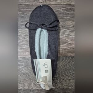 Lemon Cozy Cashmere Gray Slippers